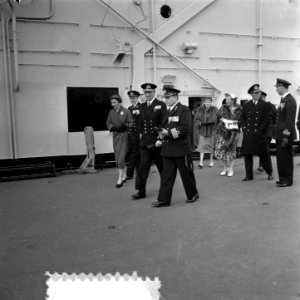 Bezoek Deense Koninklijke familie tweede dag Rotterdam bezoek Karel Doorman, Bestanddeelnr 906-4249