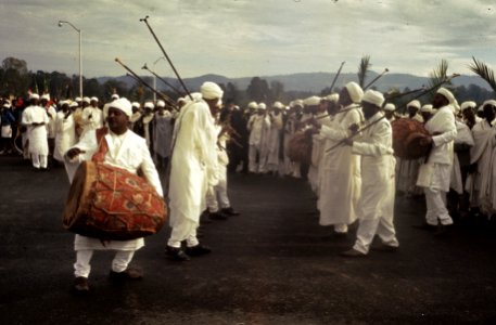 Bezoek Koningin Juliana , Pr. Bernhard , Pr. Beatrix Pr. Claus aan Ethiopie bez, Bestanddeelnr 254-8288