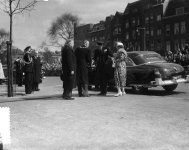 Bezoek Deense Koninklijke familie tweede dag Rotterdam bezoek Karel Doorman, Bestanddeelnr 906-4241