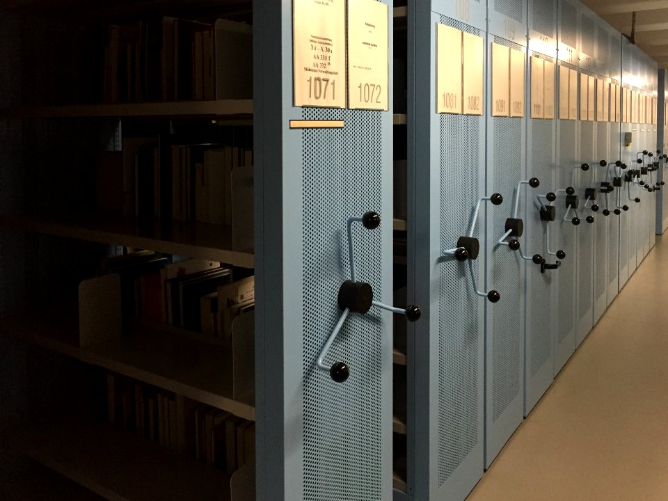 Bewegliche Archivschränke - sächsisches Staatsarchiv Dresden