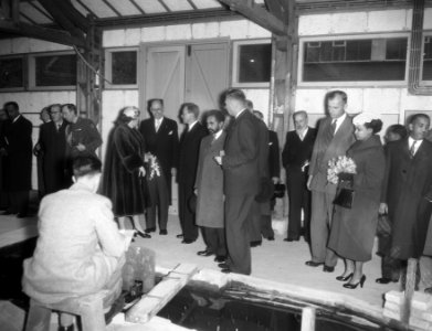 Bezoek Keizer Selassie, tweede dag, Delft Waterloopkundig laboratorium, Bestanddeelnr 906-8263