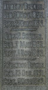 Becker monument, West Liberty Cemetery, 2020-09-25, 04