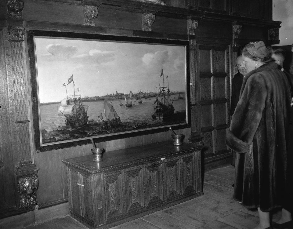 Bezoek aan Hoorn van koningin Juliana West-Fries museum, Bestanddeelnr 909-3534