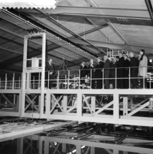 Bezoek aan het Nederlands Scheepsbouwkundig proefstation te Wageningen, rondgang, Bestanddeelnr 911-1113