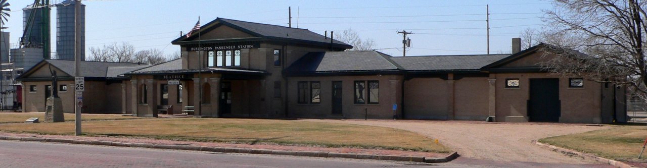 Beatrice, Nebraska Burlington depot from NE 1