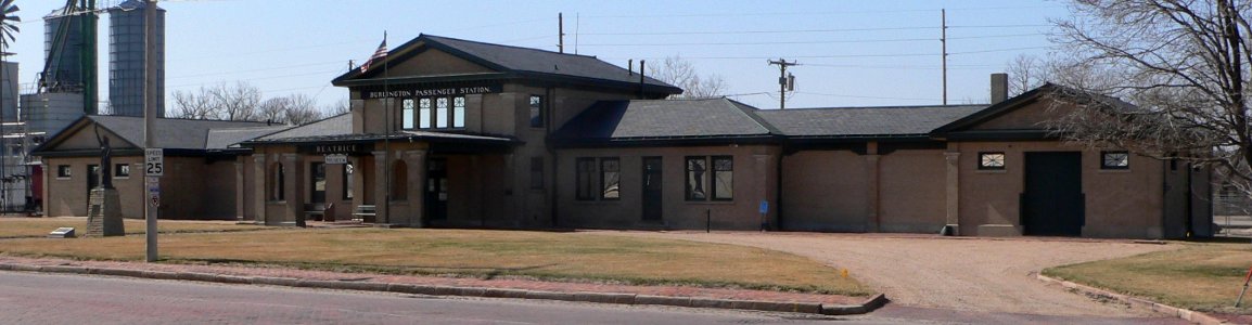 Beatrice, Nebraska Burlington depot from NE 1