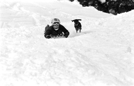 Beatrix en Claus met kinderen op wintervakantie in Lech, Oostenrijk Prins Wille, Bestanddeelnr 928-9716 photo