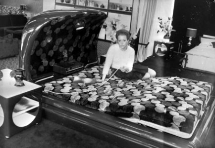 Bed van de toekomst met stereo-installatie, Bestanddeelnr 926-2889 (cropped)
