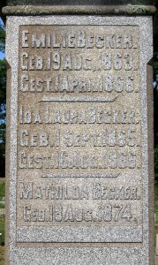 Becker monument, West Liberty Cemetery, 2020-09-25, 02
