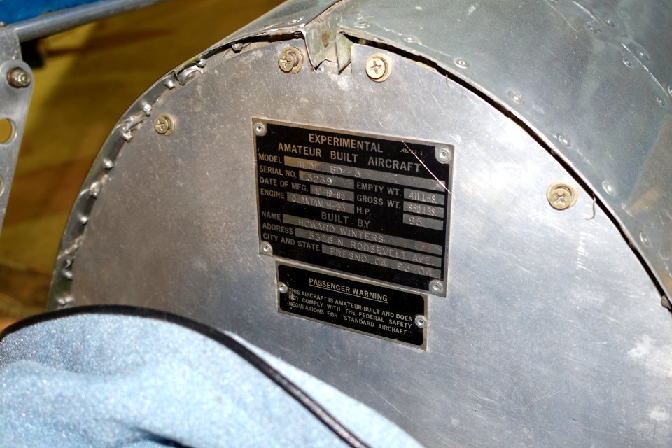 Bede BD-5J info - Oregon Air and Space Museum - Eugene, Oregon - DSC09854