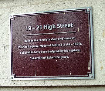 BedfordHighStreet19To21Plaque