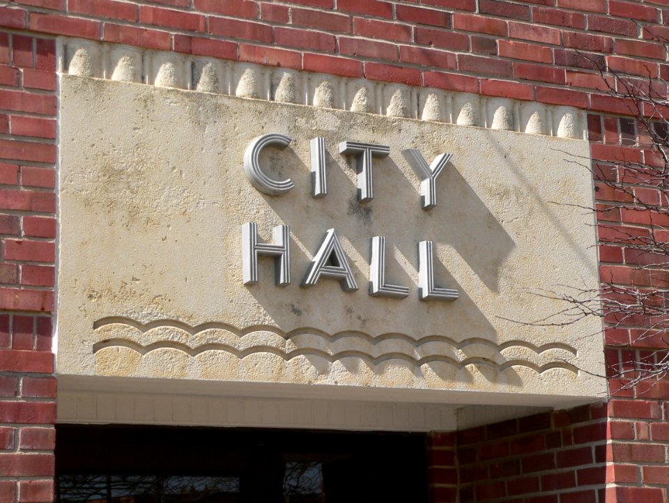 Beatrice, Nebraska Municipal Auditorium City Hall sign