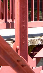 Beatrice water-park footbridge Carnegie inscription 1