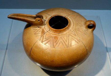 Beak-spouted jar with incised ornament, Gilan district, Iran, c. 1200-900 BC, orange-red burnished earthenware - Matsuoka Museum of Art - Tokyo, Japan - DSC06988 photo