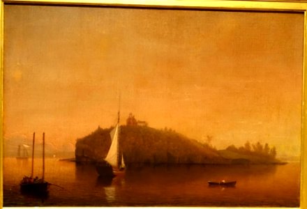 Bear Island, Northeast Harbor, Maine, by Fitz Henry Lane, 1855, oil on canvas - Cape Ann Museum - Gloucester, MA - DSC01219