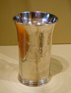 Beaker, Samuel Edwards, Boston, c. 1737-1740, silver - Currier Museum of Art - Manchester, NH - DSC07964