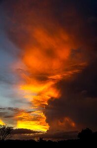 Orange yellow clouds photo