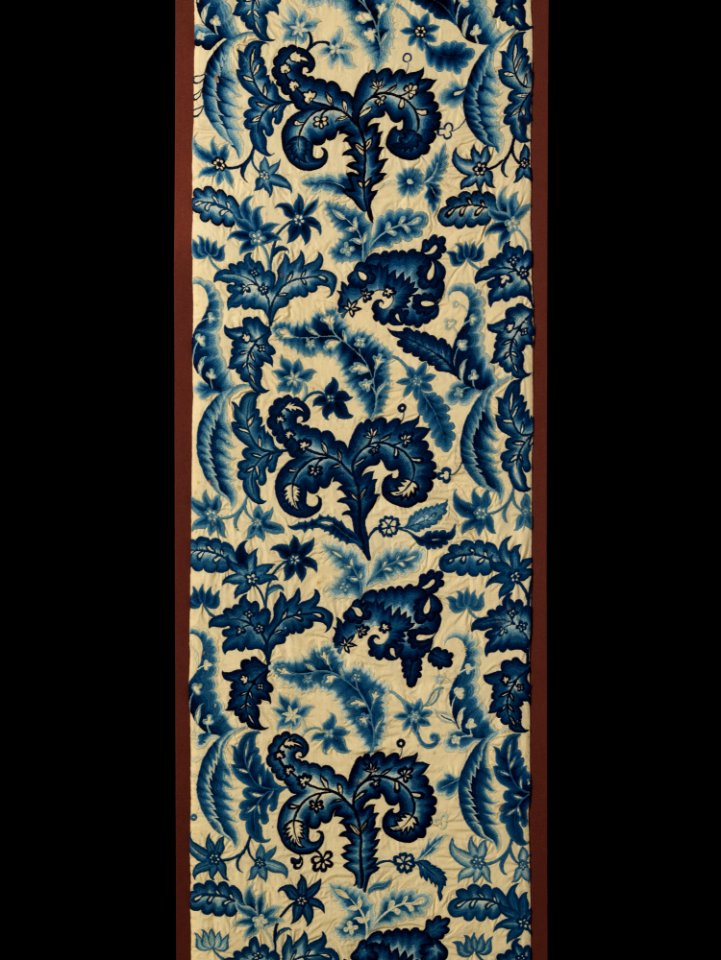Bed curtain panel, British, early 18th c