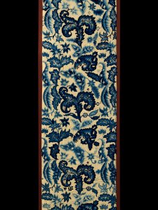 Bed curtain panel, British, early 18th c