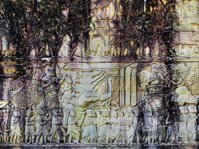 Bayon bas-relief ruin