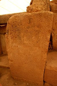 Bearbeiteter Kalkstein in Mnajdra