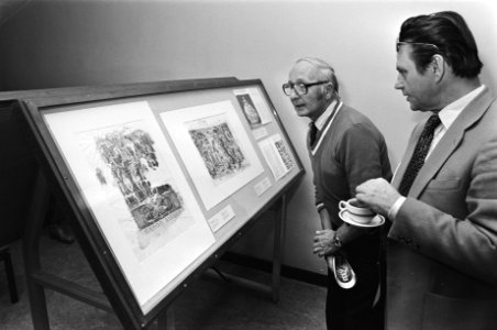 Beeld van de tentoonstelling van de prenten in het Rijksmuseum in Amsterdam na …, Bestanddeelnr 931-0270