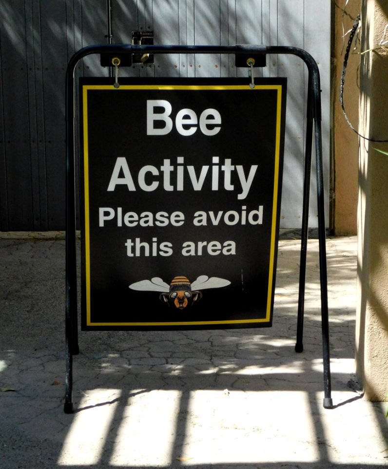 Bee activity warning