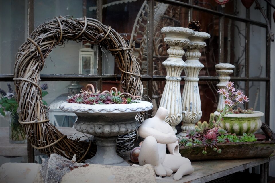 Planter gray candle gray candles