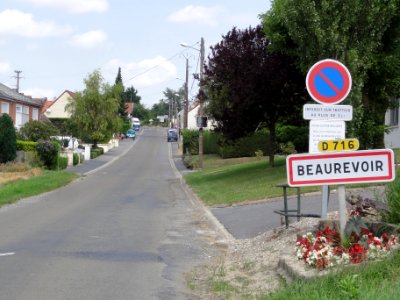 Beaurevoir (Aisne) city limit sign