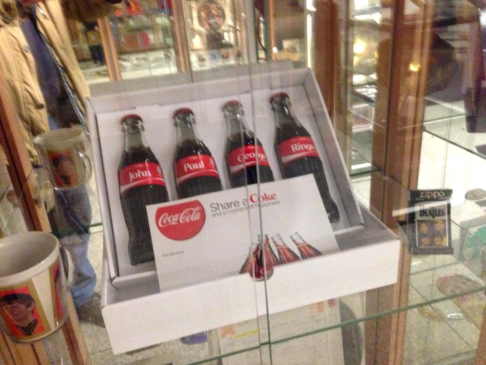 Beatles Museum Alkmaar name bottles