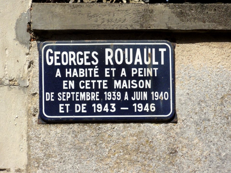 Beaumont-sur-Sarthe (Sarthe) Maison où habitait Georges Rouault, plaque