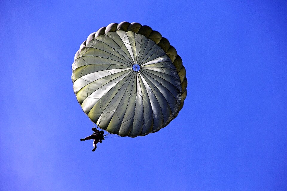 Skydiving flying sky