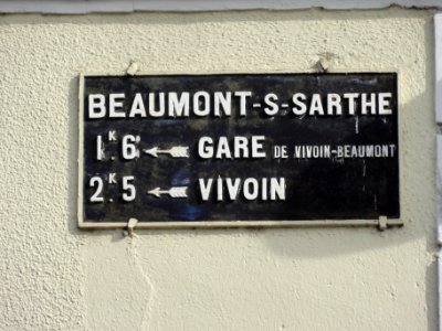 Beaumont-sur-Sarthe (Sarthe) plaque de cocher