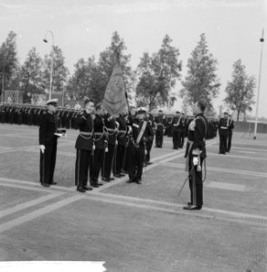 Beediging officieren der Mariniers te Rotterdam, afleggen van de eed, Bestanddeelnr 911-5876