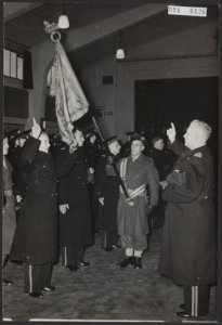 Beedigingen, officieren, mariniers, bevelhebbers, vaandels, bruijne m r de, Bestanddeelnr 091-0126
