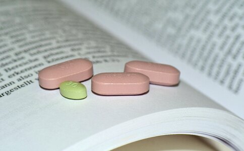Book and tablets medical learn