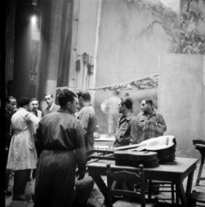 Beeld achter de coulissen van de Scala in Milaan, Bestanddeelnr 254-5321 photo