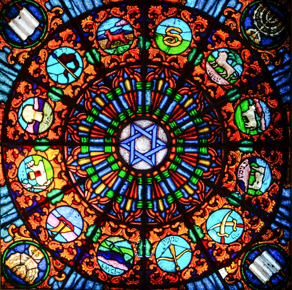 Church window artfully old window