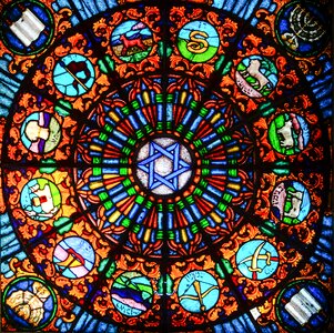 Church window artfully old window