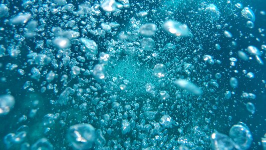 Ocean bubbles blue photo