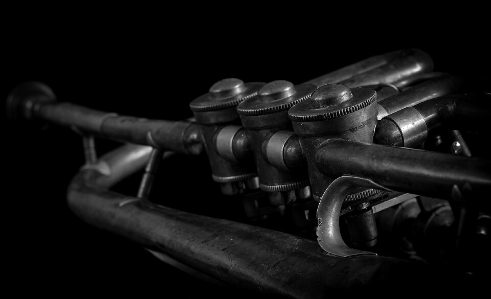 Play old instrument trumpet
