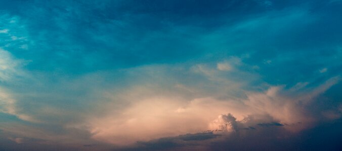 Clouds sunset blue photo