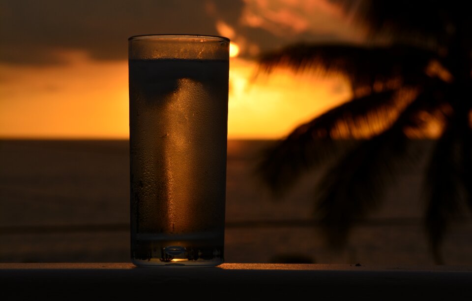 Sunset tropical beverage