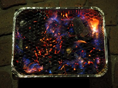 Charcoal burn fire