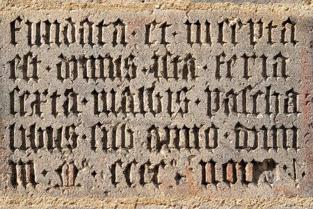Font stone chiseled