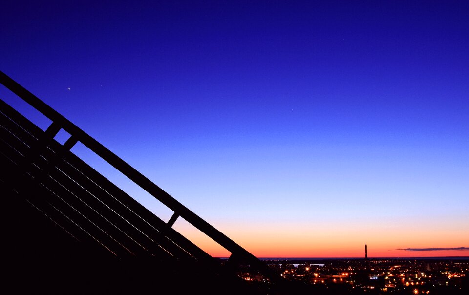 Bllue peaceful city