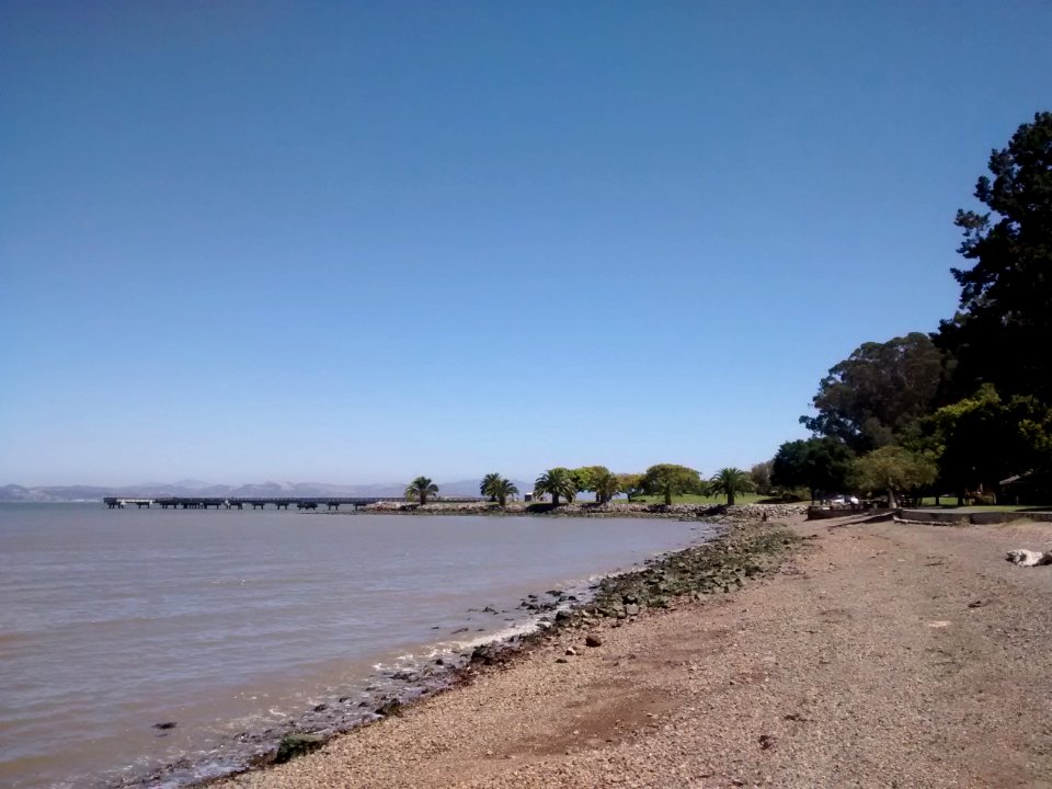 Beach and pier at McNears Beach Park