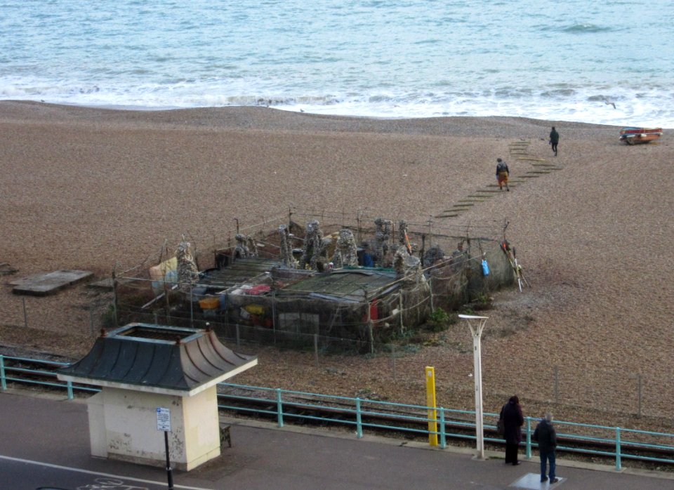 Beach Flint Grotto, Madeira Drive, Brighton (December 2016)
