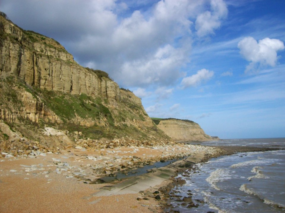 Beach under East cliffs, Hastings