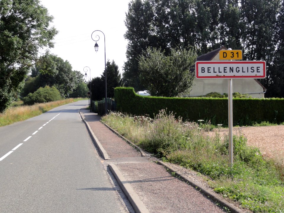 Bellenglise (Aisne) city limit sign